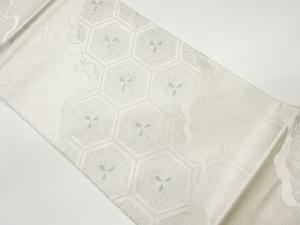 亀甲に唐松模様織出し袋帯